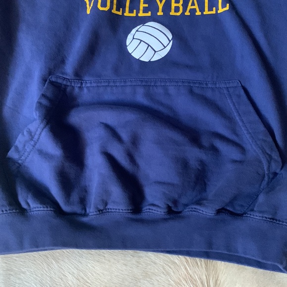 RARE Men's MAYNOOTH University IRELAND VOLLEYBALL Navy Hoodie Sweatshirt - Picture 4 of 10